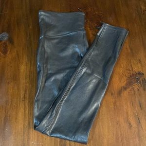SPANX Black Faux Leather Leggings